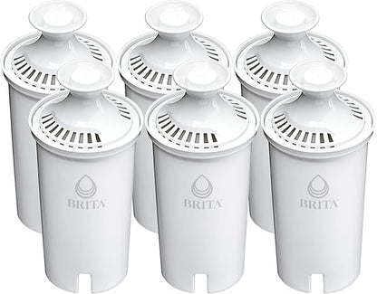 Brita Standard Water Filter for Pitchers and Dispensers,Reduces Copper,Cadmium and Mercury Impurities,Lasts Two Months or 40 Gallons,Includes 6 Filters for Pitchers,(Pack of 4)