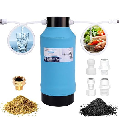 H&G Lifestyles Under Sink Water Filter System 300,000 Gallons | Reduces PFAS, PFOA/PFOS, Lead, Chlorine, Bad Taste & Odor,with NSF 42/53 KDF GAC,with 3/8" Quick Connection Easy Installation