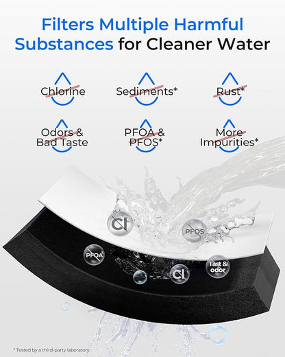Waterdrop Water Filter, Replacement for Samsung® HAF-CIN/EXP | DA29-00020B, DA97-08006A, 46-9101, HDX FMS-2, RF263BEAESR, Reduce Chlorine, bad Taste and Odor, Refrigerator Water Filter