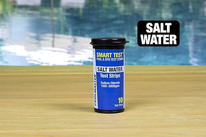 Poolmaster Salt Water Swimming Pool and Spa Water Chemistry Testing Strips, Made in the USA, 22210