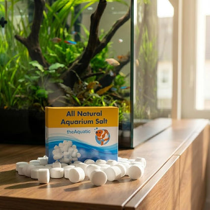 Premium Aquarium Salt, Aquarium Salt Freshwater Tablets for Aquarium Water Treatments Essential Supplies (20 Tablets)