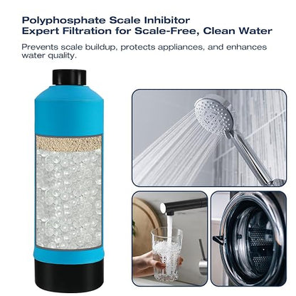H&G Lifestyles Whole House Water Descaler Water Filter, Saltless Water Softener for Whole Home,Anti Scaler Buildup,Remove Heavy Metal Odor.700,000 Gallons