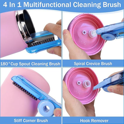 XANGNIER 3 PCS Water Bottle Cleaner Brush Set for Zak 12 oz/15 oz,Multifunctional Bottle Brush and Long Straw Cleaner Brush,Cleaning Kit for Zak Tumbler Cup Accessories