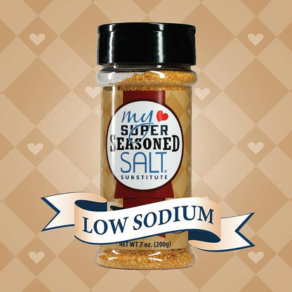 My SUPER SALT® Seasoned – Functional All-Purpose Salt Substitute - 85% Less Sodium - Everyday Flavor with Smart Mineral Support - 6 oz