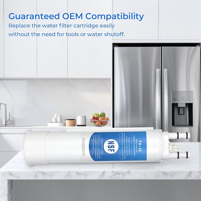 TEEHAY PWF-1 FPPWFU01 Water Filter & PureAir AF-2 FRGPAAF2 Air Filter Combo, Compatible with Frigidaire FRIGCOMBO6, GRFS2853AF, FRFC2323AS, FRFS2823AS, FRFS282LAF, GRFC2353AF, FRFS2823AD, 3 Combo