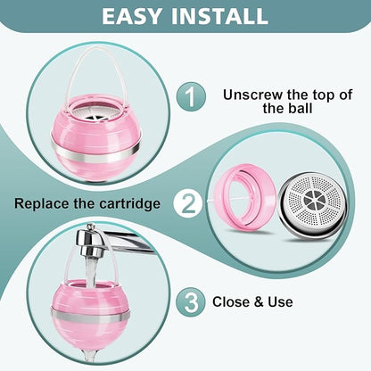 NIROKET Bath Filter for Tub, 8 Stages Bathtub Water Filter Removes Hundreds of Contaminants for Softer, Smoother Skin 2500 Gallons of Filtration, BPA Free