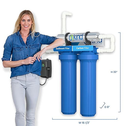 Whole Home Water Filtration System with UV Light - Removes Chlorine, Chloramine, Sediment, Silt, Debris, VOC’s, and More - Get Softer Skin & Hair with Better Tasting Water