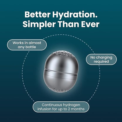 DYLN H2Bubblr Reusable Molecular Hydrogen Water Enhancer | Magnesium-Based Hydrogen Generator | Tablet Alternative | Works with Any Bottle, Cup, Pitcher or Container | Lasts Up to 2 Months (6 Pack)