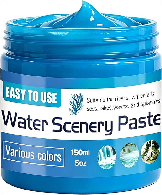 150ml Water Scenery Paster, Paint Mediums & Additives, Water Effect Paste, Suitable For Rivers, Oceans, Lakes, Static Scenes - Model For Aquariums (Light Blue)