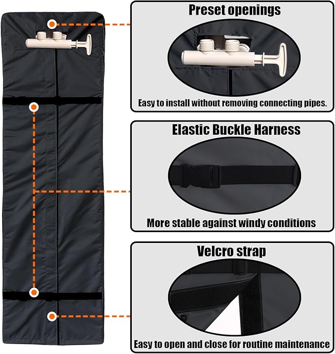 Water Softener Cover for WHES30E/WHES40E Grain Softener, Openable top Easy to use Removal-free installation for UV Dust protection of Water Softener Housings Outdoor or indoor (Black)