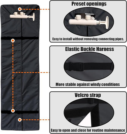 Water Softener Cover for WHES30E/WHES40E Grain Softener, Openable top Easy to use Removal-free installation for UV Dust protection of Water Softener Housings Outdoor or indoor (Black)