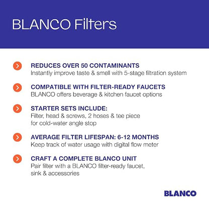 BLANCO 443275 Under Sink Water Filtration System - Microplastic S Filter