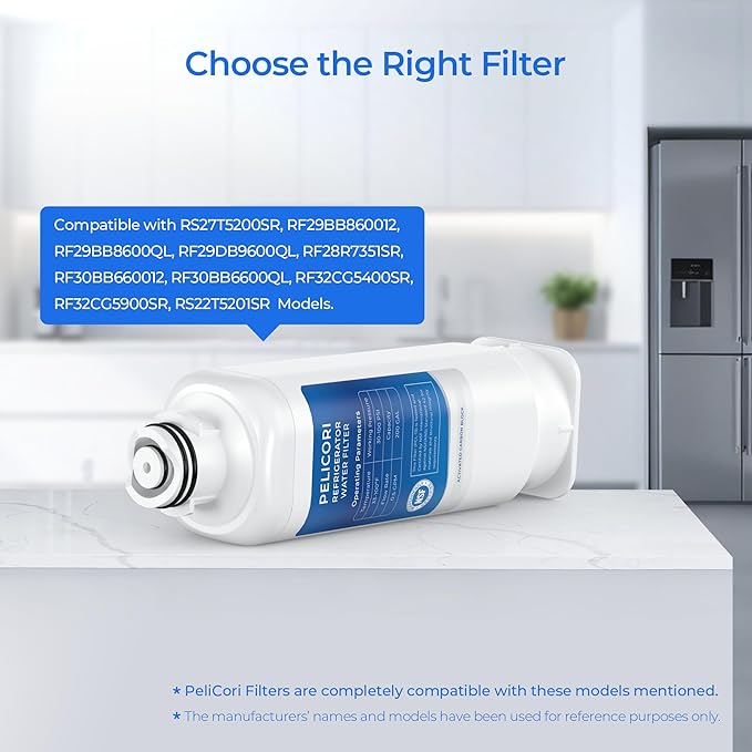 RS27T5200SR Water Filter, Compatible with RF29BB860012, RF29BB8600QL, RF29DB9600QL, RF28R7351SR, RF30BB660012, RF30BB6600QL, RF32CG5400SR, RF32CG5900SR, RS22T5201SR Water Filter, 4 Pack