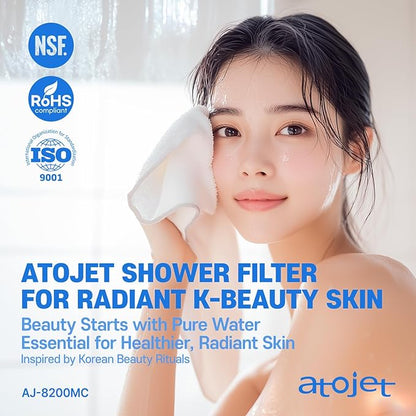 Filter Showerhead Inspired by Korea’s Beauty Culture – Pure Carbon Filters for Softer Skin & Smoother Hair | Carbon Composite Filter | Single Showerhead (AJ8200MC-SNG-1)