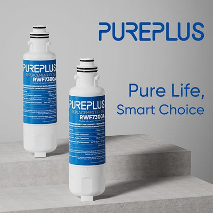 PUREPLUS HX2019FR-A Replacement Refrigerator Water Filter, Compatible with Hisense HX2019FR-A, HX2019F-A, HRM260N6TSE, HRFD560SW, HRCD585BW, HRFD634BW, HRCD650BW, HRCD586TBWB, Mora MRM260N6TSE, 1PACK