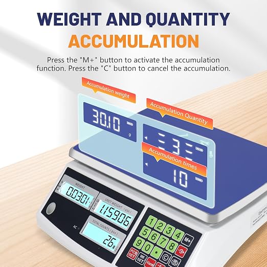 Counting Scale (30kg/66lb, 0.1g), g/kg/lb, Coin Scale, Precision Electronic Gram Scale for Parts and Coins,Digital Inventory Scale with Alarm Mode