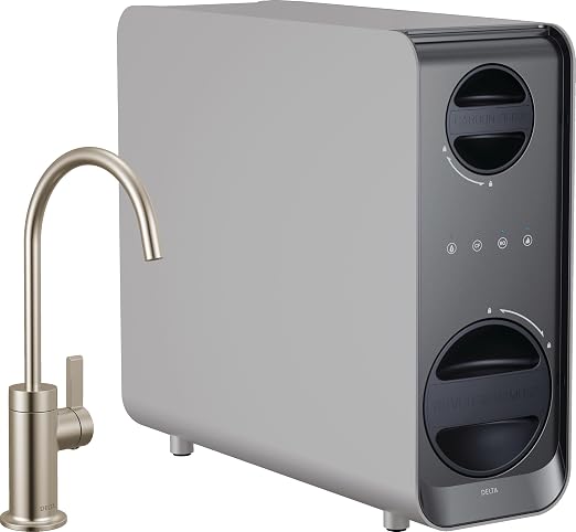 Delta Faucet Clarifi Under Sink Reverse Osmosis Water Filter System with Brushed Nickel Beverage Dispenser Faucet