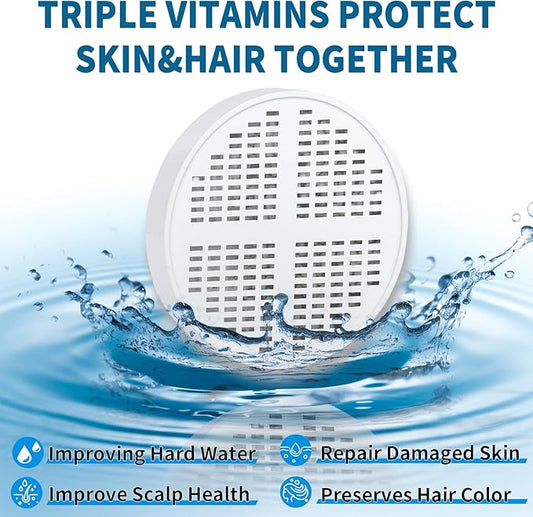 4-Pack, Vitamin C + E + A Shower Filter Replacement Cartridge, Compatible with AquaHomeGroup Shower, Vitamin-Infused Shower Head Filter, Healthier Skin, Hair & Nails. Removes Chlorine & Impurities.
