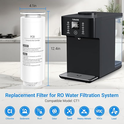 CT1 Genuine Replacement Filter Cartridge for Cobectal Countertop Reverse Osmosis Water Filter System, Reduces PFAS, PFOA/PFOS, Lead, Chlorine, PCR Composite Filter Cartridge (1 Pack)