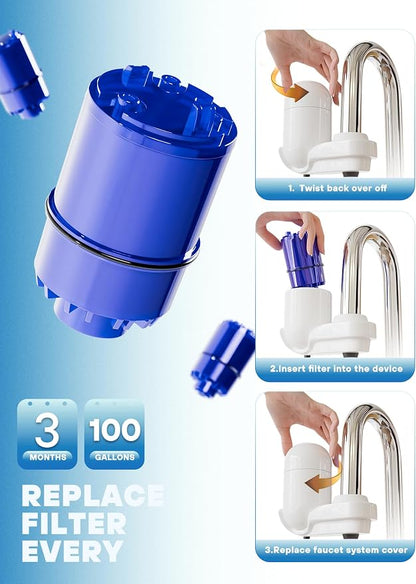 Faucet Mount Replacement Filter 6 pack, Fit for All PUR PLUS, Pur Water Filter Replacement, Compatible with RF-3375 RF-9999 Purs Filter Replacement, By AVXBYR