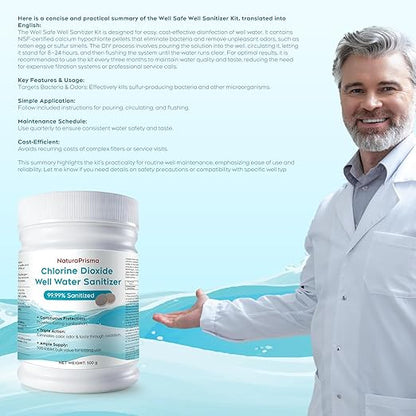 Powerful Well Water Purifier – Effectively Helps Reduce Iron Buildup & Sulfur Odors – Easy DIY Solution for Cleaner, Fresher-Tasting Water – Food-Grade Formula