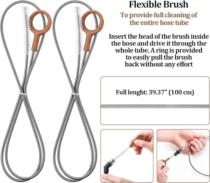 Patelai 8 in 1 Hydration Bladder Cleaning Kit Includes 3 Different Brushes and Drying Collapsible Bladder Frame, Water Reservoir Backpack Cleaning Kit