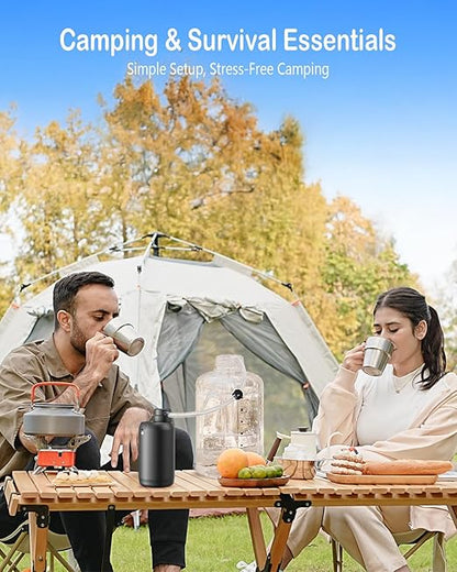 Portable Camping Water Purifier Dual 0.01 Micron Water Filtration System for Outdoor Backpacking, Hiking, Emergency - Dual Filters Version