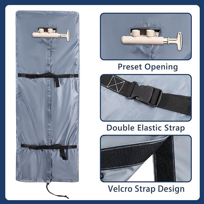 Water Softener Cover,Jacket Access Soften Station Tank Covers,Openable Top Easy to Use Removal-Free Installation,for Water Softener Outdoor UV Dust Protection of Outside Units Heater Parts (Gray)