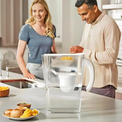 Water Filters Compatible with Clearly Filtered Water Pitcher | KUETERYUN 3Pack, 3-Stage Filtration Fluoride, Lead & PFAS | 100 Gallon, BPA-Free