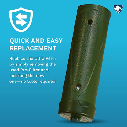 Survivor Filter - Ultra Pre-Filter Replacement | USA Tested - Compatible with PRO & PRO X Portable Emergency Water Filter