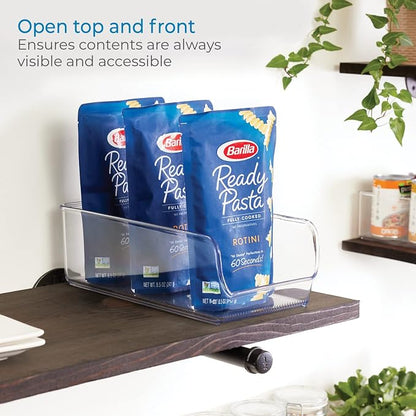 iDesign Pantry Bin for Kitchen or Cabinet Storage, Clear | For Refrigerator, Freezer and Pantry, BPA-Free, 5.25" x 11" x 3.5", Clear
