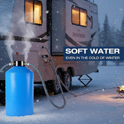H&G Lifestyles Heated Water Softener Cover for Winter, 65W 110V Heating Pad, 158℉ Insulated Tank Jacket, Outdoor Waterproof & Sunproof Oxford Fabric 19.68"H x 9.5"D