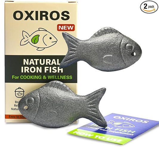 2 Pack Iron Fish for Cooking - Natural Iron Source for Iron Deficiency Support - Reusable Supplement Alternative for Vegans, Pregnancy & Women