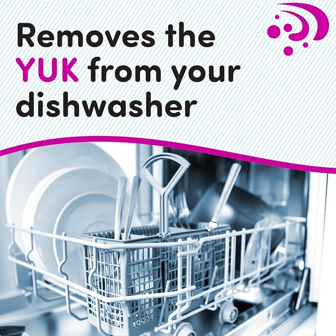 Oh Yuk Dishwasher Cleaner, Descaler, And Deodorizer – Removes Grease, Odors, And Buildup – Natural Orange Scent – Septic Safe Formula For A Fresh Dishwasher – Deep Cleans All Machine Models – 16 Fl oz