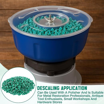 Novabright 2 Pack 6.6 lb Rust-Cutting Resin Abrasive Tumbler Media for Nut, Bolts and Glass (0.39 x 0.39 x 0.39 Inch,Triangle)