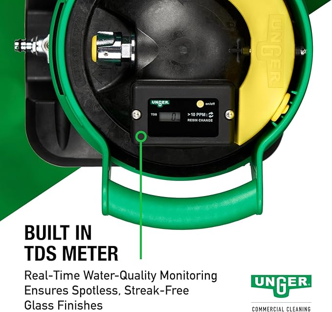 Unger Commercial HydroPower Ultra DI Tank - Pure Water for Professional Window Cleaners - Includes Deionization Resin, Small - UHP01