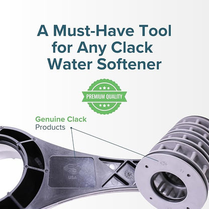 Clack WS1 Water Softener Maintenance and repair Kit - Genuine OEM V3193 Service Wrench & V3005-02 Seal Stack Spacer Assembly Bundle