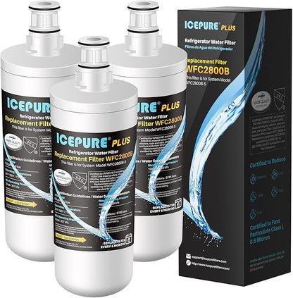 ICEPURE 3US-AF01 Under Sink Water Filter, Replacement for Standard 3US-AF01, 3US-AS01, Whirlpool WHCF-SRC, WHCF-SUFC, WHCF-SUF, 3 Pack