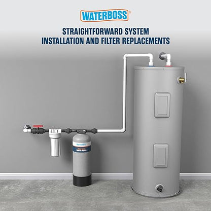 WaterBoss Whole House Water Filter - Whole Home Water Filtration System for Well & City Water - Filters 96.9% of Chlorine Taste & Odor - 6yr, 600,000 Gl, WB-WH-Filter