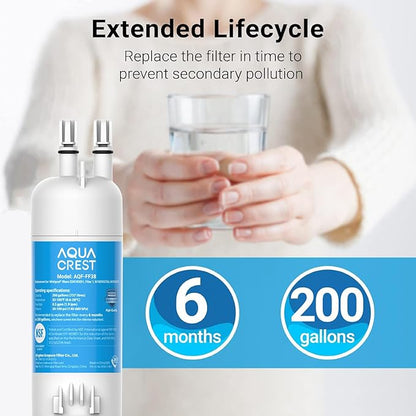 AQUA CREST EDR1RXD1 Replacement for W10295370A, Everydrop® Filter 1, EDR1RXD1B, P8RFWB2L, P4RFWB, Kenmore® 46-9081, 46-9930, Refrigerator Water Filter, 1 Filter