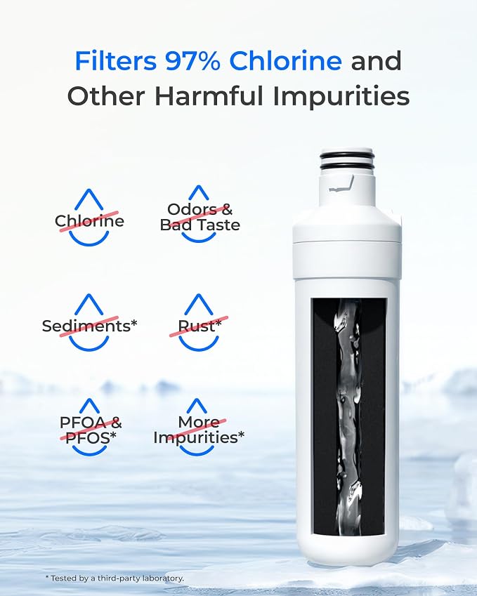 Waterdrop LT1000PC ADQ747935 MDJ64844601 Refrigerator Water Filter | Replacement for LG® LT1000P®/PC/PCS, ADQ74793501, ADQ74793502, 46-9980, 9980, LFXC24796S, LSFXC2496D, LMXS28626S, LMWS27626S