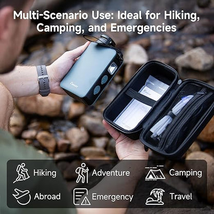 Nawaza Portable Electric Water Filter, 0.01 Micron Camping Water Purifier, One-Touch Outdoor Water Filtration for Hiking, Emergency & Survival