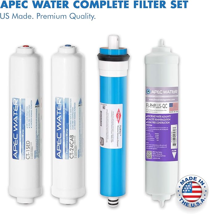 APEC Water Systems RO-CTOP-PHc Alkaline Mineral Portable Countertop Reverse Osmosis Water Filter System pH+ with Case, Installation-Free, Fits Most Standard Faucet