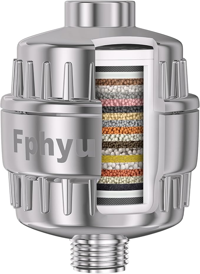 Upgraded Shower Filter, Shower Filter Head for Hard Water, 20-Stage Shower Head Filter Removal 99% of Chlorine, Fluoride, Heavy Metals, Iron, Chemicals, Improve Your Skin and Hair