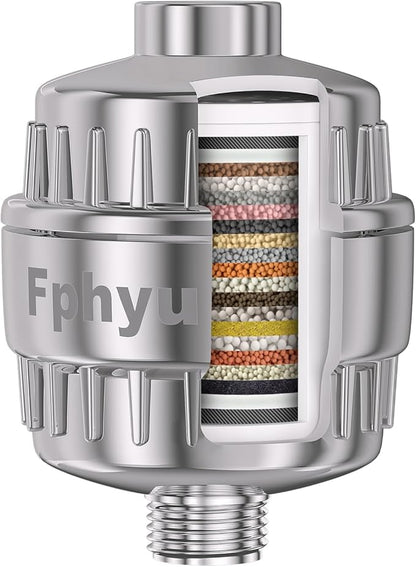 Upgraded Shower Filter, Shower Filter Head for Hard Water, 20-Stage Shower Head Filter Removal 99% of Chlorine, Fluoride, Heavy Metals, Iron, Chemicals, Improve Your Skin and Hair