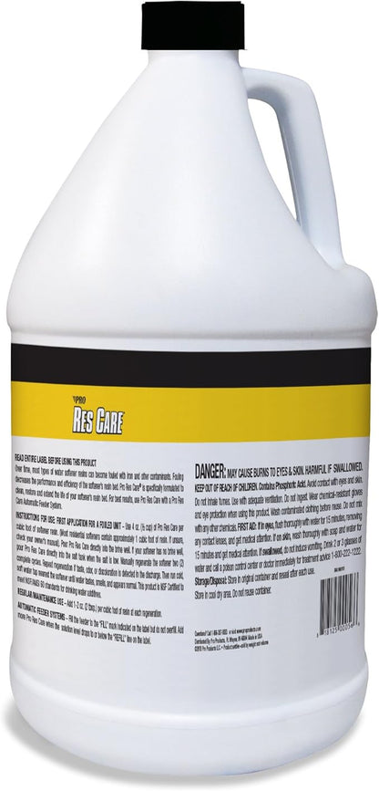 Pro Products ResCare RK02B All-Purpose Water Softener Cleaner Liquid Refill, 1 Gallon, Pack of 4