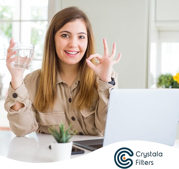 Crystala Filters Replacement for GE® RPWFE, RPWF (with CHIP) Refrigerator Water Filter, Compatible with WSG-4, WF277, GFE28GMKES, PFE28KBLTS, GYE22HMKES, DFE28JSKSS, GFE28GYNFS, GFD28GYNFS, 3 Pack | Compatible with GFE28GYNFS, GFE28GELDS, PFE28KELDS, P...