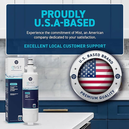 Mist ADQ36006101 Refrigerator Water Filter Replacement for LG LT700P, ADQ36006102, Kenmore 469690, Fridge LFX25978SB – NSF 42 Certified – 2 Pack
