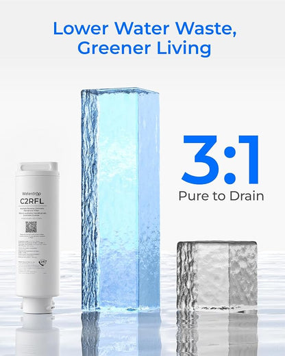 Waterdrop C2RFL Filter, Replacement for C2SL RO System, 1-Year Lifetime | Alkaline Mineral Filter, NSF/ANSI 372 Certified, Balanced Water Quality, Easy Replacement, Long lifespan