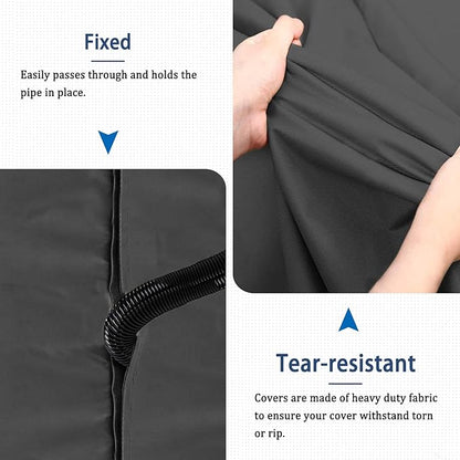 Water Softener Cover 420D Waterproof Oxford Cloth Outdoor All Weather Protection 64" H x 40" W x 16" D - Black